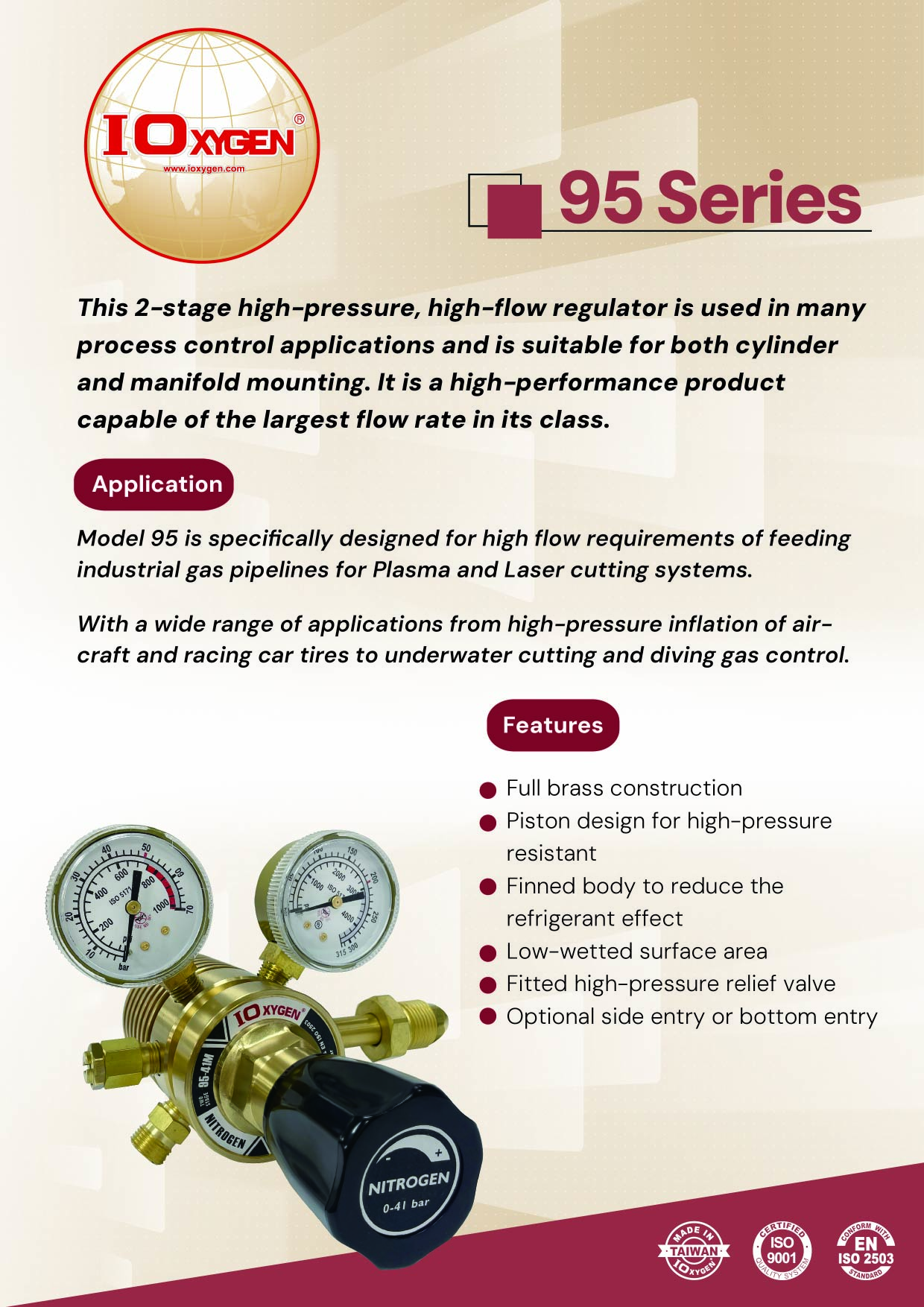 95 series high-flow regulator