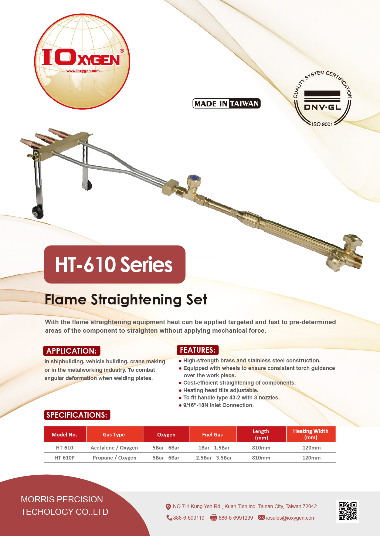 HT-610 series Flame Straightening Set