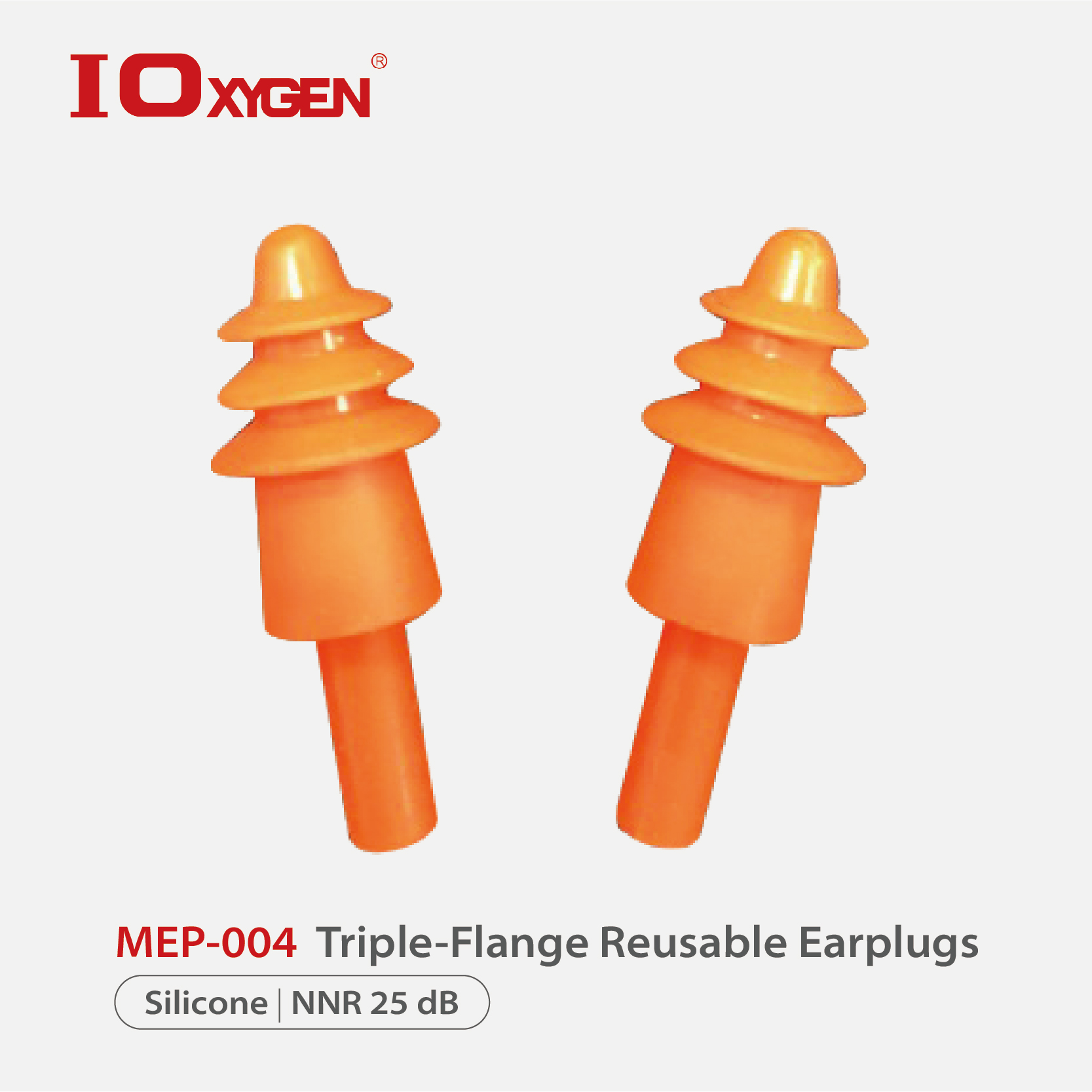 MEP-004 Triple-Flange Reusable Earplugs