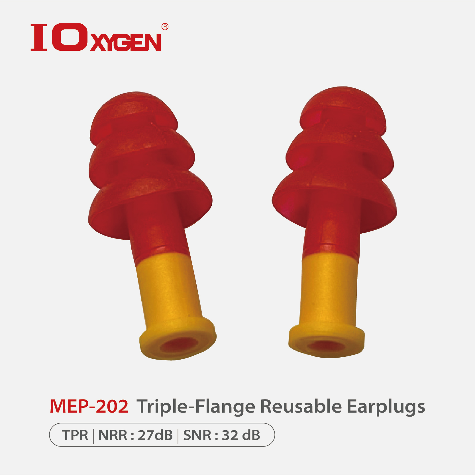 MEP-202 Triple-Flange Reusable Earplugs