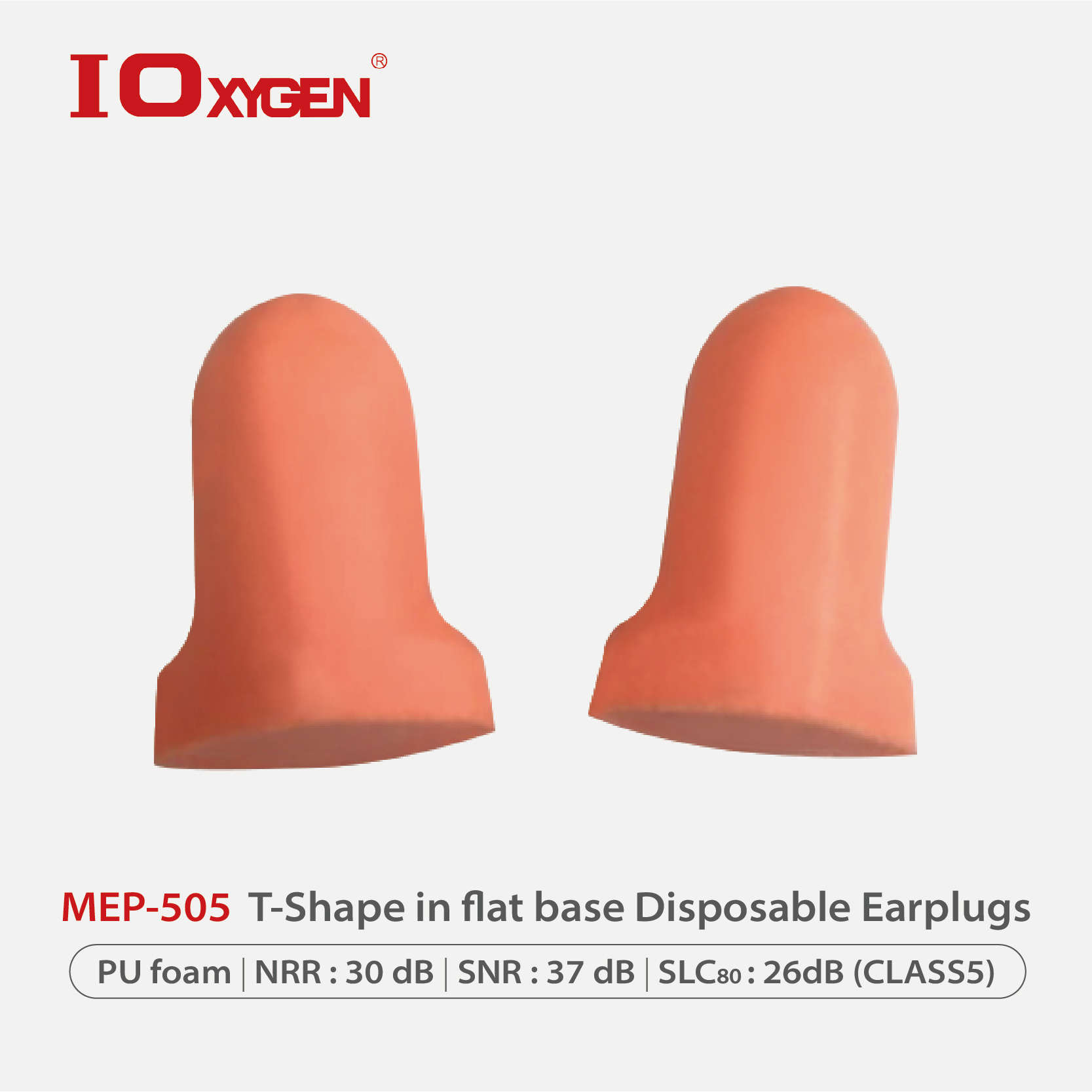 MEP-505 T-Shape in flat base Disposable Earplugs
