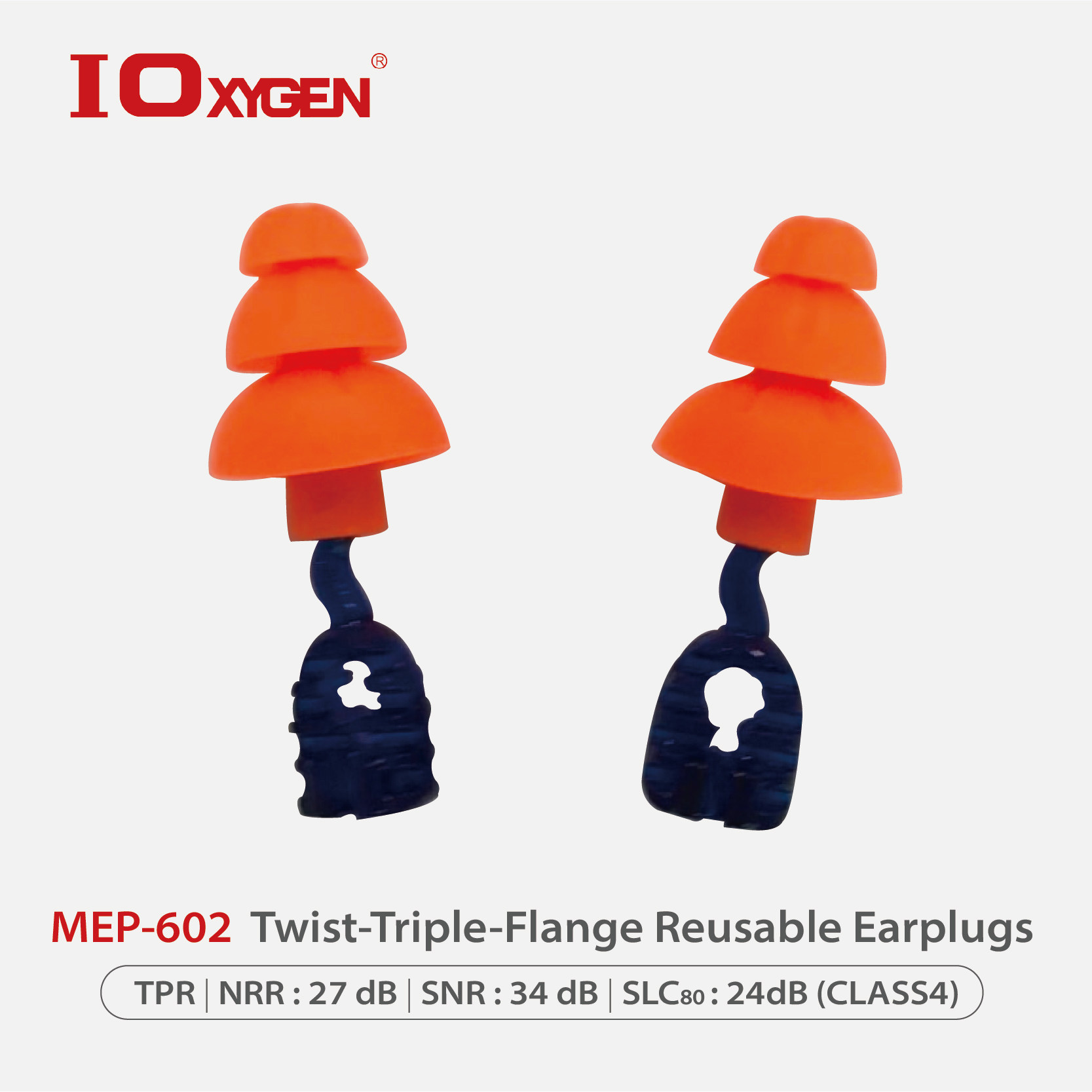 MEP-602 Twist-Triple-Flange Reusable Earplugs