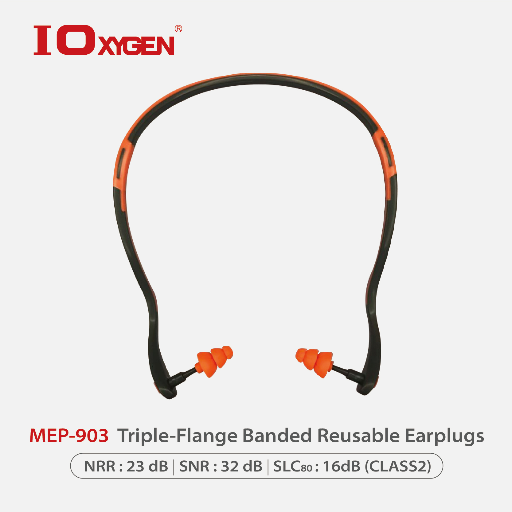 MEP-903 Triple-Flange Banded Reusable Earplugs
